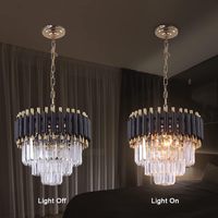 Lustres de Luxe Sur Mesure pour Hôtels, Escaliers, Décoration de Mariage, Cristal Noir et Or, Grands Luminaires Suspendus pour Plafonds Hauts