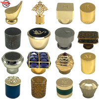 Couvercles de bouteilles de parfum personnalisés Creative Luxury 15mm Zamac Metal Bouchons de bouteilles de parfum