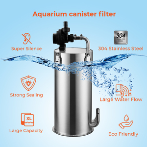 Filtro a Secchio 10L Premium in Acciaio Inox Cilindrico Esterno Super Jet per Acquario da 100cm Ecologico - Product Image 4