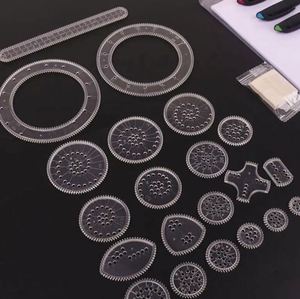 JY 22 pièces Kit d'art et de créations Spirograph, Ensemble de papier à gratter magique arc-en-ciel, Jouets de dessin pour enfants de 3 ans et plus - Product Image 5