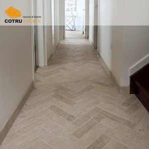 Pavés en pierre calcaire en chevrons Cotrustone, briques, beige naturel, pour sol de piscine, patio, pavés autobloquants, style antique - Product Image 4