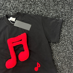 Camiseta de Hombre de Alta Calidad, 100% Algodón, Gruesa, con Bordado Chenille 3D, Transpirable, Cuello Redondo, Estilo Urbano, Talla Grande, 180 Gramos - Product Image 1