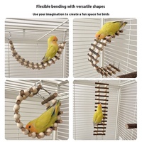 Xuanfeng Perchoir Moderne Écologique en Bois de Pommier pour Oiseaux, Jouet pour Perroquet Pivoine, Échelle Multifonctionnelle Pliable et Déformable, Fournitures d'Extérieur