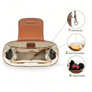 Bolsa de Accesorios para Cochecito de Bebé, Personalizada, de Cuero PU Resistente al Agua, con Portavasos Aislado Grande, Bolsa de Pañales para Padres en Movimiento - Product Image 2