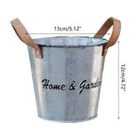 Pot de fleur moderne en métal avec poignée Design Home Garden Bucket Planters Balcon House Decor for Nursery Wedding Christmas
