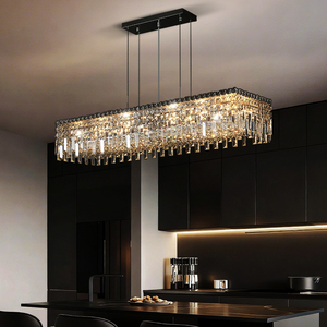 现代发光二极管吊灯餐厅厨房岛客厅吊灯厨房桌子上方豪华水晶吊灯 - Product Image 3