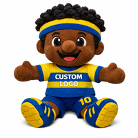 Peluche personnalisée de joueur de football avec logo sur mesure, jouet en peluche doux pour les événements des fans et la promotion de l'équipe
