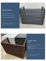 Cache-climatiseur extérieur décoratif en aluminium durable, protection résistante aux intempéries pour unité extérieure de climatiseur