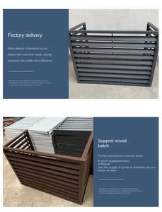 Cubierta Decorativa para Unidad <span class=keywords><strong>Exterior</strong></span> de <span class=keywords><strong>Aire</strong></span> <span class=keywords><strong>Acondicionado</strong></span>, Estructura de <span class=keywords><strong>Aluminio</strong></span> Resistente, Protección Contra la Intemperie - Product Image 4