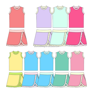 Conjunto de Top sin Mangas y Falda de Yoga para Niñas, Traje de Tenis para Niñas, Tela Transpirable para Gimnasio y Fitness, Talla Personalizada - Product Image 4