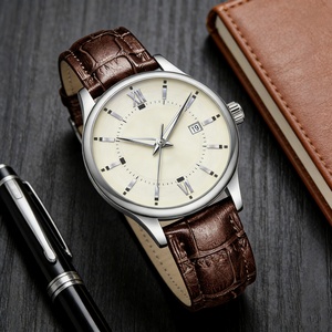 Montre en cuir noir personnalisée de nouvelle conception, vente en gros d'usine, montre de luxe pour homme, montre de business haut de gamme - Product Image 3