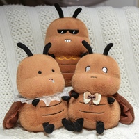 Peluche fantaisie en forme de cafard moelleux avec lunettes de soleil à nœud et dentelle, idéale pour les enfants, cadeau amusant pour les fêtes de fin d'année