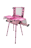Valise à roulettes de maquillage professionnelle de grande capacité de 24 pouces Rangement pratique Transporter des étuis à outils fabriqués par OEM personnalisables