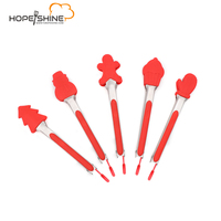 Pince à nourriture miniature personnalisée avec logo, en silicone et acier inoxydable, durable et écologique, pour la pâtisserie, la cuisine en plein air, ensemble d'outils de cuisine