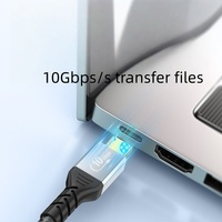 Cable USB 3.1 Tipo C a C DFX de Nailon Trenzado de 1M 10Gbps con Carcasa de Aluminio Chapada en Oro, Disponible
