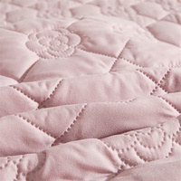 Surmatelas matelassé imperméable de couleur unie, taille personnalisée, 100% polyester, housse de protection toute saison pour hôtel, maison, chambre, lit ajusté