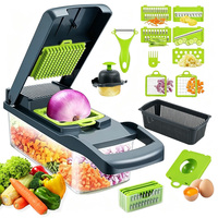 16-in-1 handmatige keuken groentesnijder, aardappelmes, snijder, fruit- en groentesnijder