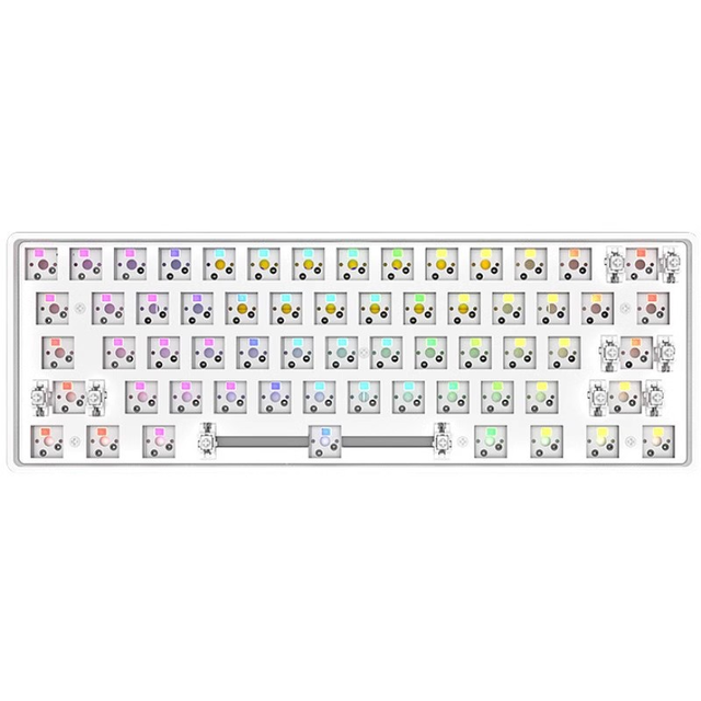 DK61 Mechanical Keyboard Kit RGB Light 2.4Ghz Wireless 61 Keys Stylish Mechanical Keyboard