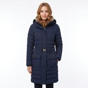 Long Thick Breathable Hooded Casual <strong>Waterproof</strong> Windproof <strong>Winter</strong> <strong>Coat</strong> for <strong>Women</strong> Plus Size Outdoor Zipper Closure Full Sleeves - Product Image 1
