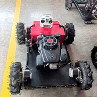 Tondeuses robotisées sur roues 360 °   Tondeuse robot automatique à braquage zéro, moteur puissant, télécommandée