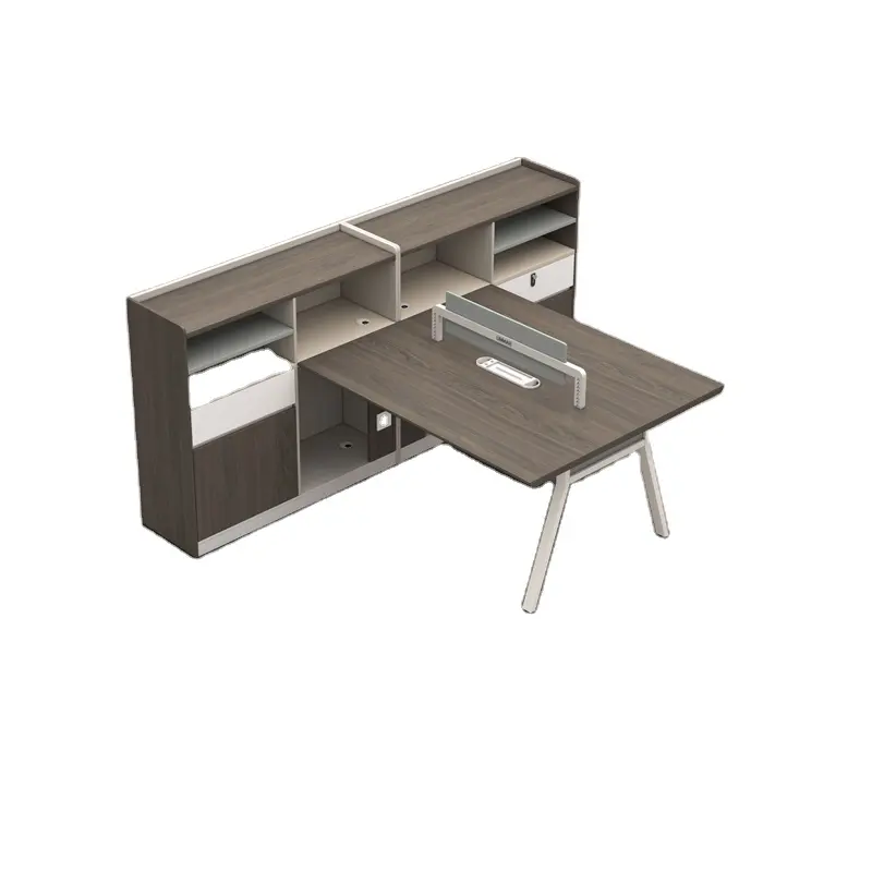 Modern Office Furniture Two-Person Workstation T Shaped Double Office Staff Desk Workstation