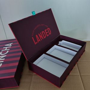 刚性设置盒高级哑光翻盖盒定制磁性礼品盒，带丝带和插入物 - Product Image 5