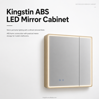 Kingstin Mueble Espejo ABS LED para Baño | 3 Colores, Antivaho, Bluetooth, Android Opcional