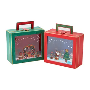 Cardboard Paper Holiday Christmas Hamper Packaging Xmas Eve Gift Boxes Christmas Box with Logo