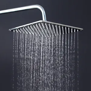 stainless steel shower head water-saving bathroom rain shower spa square handheld shower head