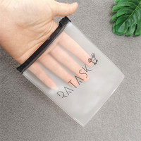 Sacs en plastique transparents personnalisés, sac d'emballage de vêtements pour bijoux 12x15CM, pochette réutilisable épaisse en Pvc avec fermeture éclair, Logo de luxe