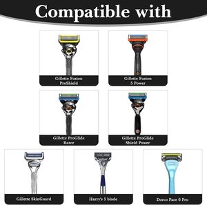Estuche rígido portátil de EVA para maquinilla de afeitar, bolsa de almacenamiento de accesorios de afeitado de viaje compatible con <span class=keywords><strong>Gillette</strong></span> Fusion 5 Power, <span class=keywords><strong>Mach</strong></span> <span class=keywords><strong>3</strong></span>, Harry's 5 Blade - Product Image 3