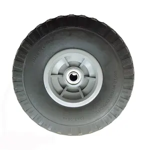 ¡10x3! 00-4 poliuretano ruedas de caucho de espuma de nuevo diseño plano libre neumático con plástico borde para la rueda de la carretilla