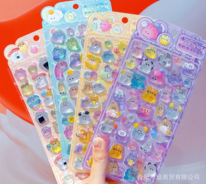Pegatinas Tridimensionales de Cristal con Relieve Familiar 3D Youyou, Recompensa Educativa Hecha a Mano con Dibujos Animados para Niños, para Teléfonos Móviles - Product Image 6