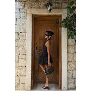 แอนนาลิส มินิเดรสจาก Black Versatile ผ้าวิสโคสวินเทจ ไซส์ XS-6XL สำหรับงานปาร์ตี้ คลับ งานทางการ โอกาสวินเทจ ฤดูใบไม้ผลิ ฤดูใบไม้ร่วง ฤดูหนาว - Product Image 1