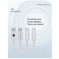 Adaptador de Decodificación de Audio Digital JCALLY JM12 DAC, Amplificador de Auriculares, Tipo-C a 35mm, Plástico Portátil, KT02H20