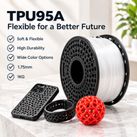 Filament d'imprimante 3D TPU95A, souple et flexible, tolérance de ±0,02 mm, résistant à l'usure pour l'impression 3D FDM, pièces fonctionnelles flexibles