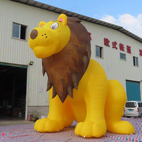 León inflable gigante realista de 20 pies de alto para eventos y promociones inolvidables
