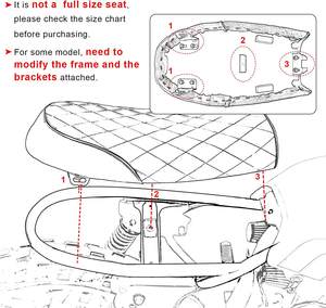 วินเทจสไตล์ Cg รถจักรยานยนต์ที่นั่งชิ้นส่วนอุปกรณ์เสริมสำหรับที่นั่ง KZ400 KZ550 K750 Z650 W650 CB100 CB125 <span class=keywords><strong>CB175</strong></span> CB200 - Product Image 3