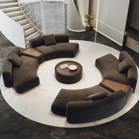 Halbrunde Maßgefertigte Sofa-Lounge-Einrichtung für Empfang, Schönheitssalon, Büro, Hotel-Lobby, Geschäftswartebereich