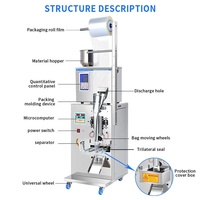 Machine d'emballage automatique multifonctionnelle pour sachets de céréales, de sel, de sucre, de café et de thé, machine de remplissage et de scellage de sachets