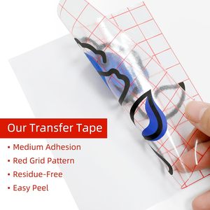 Ruban de transfert MR.R <span class=keywords><strong>pour</strong></span> vinyle, adhérence moyenne, rouge, <span class=keywords><strong>pour</strong></span> vinyle adhésif, <span class=keywords><strong>pour</strong></span> Silhouette Cameo, <span class=keywords><strong>pour</strong></span> autocollants, enseignes, fenêtres - Product Image 1
