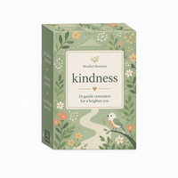 Cartes d'affirmation personnalisées avec impression de mots de gratitude, écologiques, durables, coins arrondis, en papier, couleurs et formes personnalisées