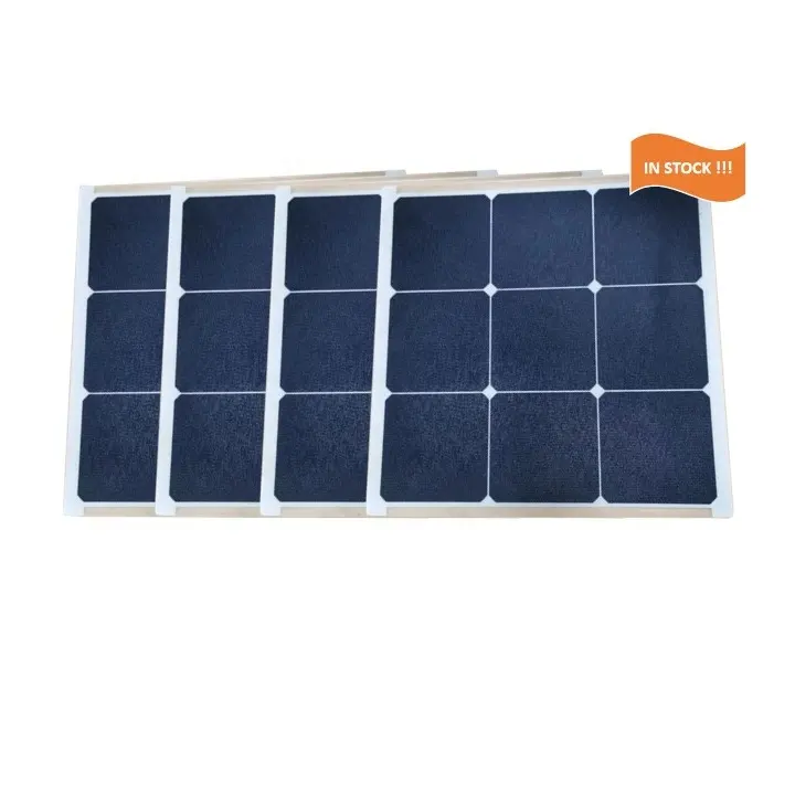 Fábrica de energía solar fuera de la red 23% Alta eficiencia 30W Watt 5V Sunpower Flexible 35W Paneles solares Stock con buen precio para la venta