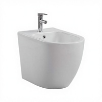 Ensemble WC complet moderne en céramique, à double chasse, populaire en Europe, avec bidet intégré, à poser au sol, dos au mur