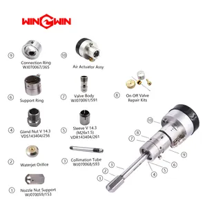 Cabezal de corte por chorro de agua <span class=keywords><strong>BFT</strong></span> BHDT, piezas de repuesto para boquilla, soporte para tuerca WJ070059/153, tubo de colimación WJ070068/593, orificio para chorro de agua 004519 - Product Image 1