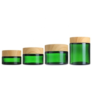 Échantillons Gratuits 20g 30g 50g 100g Pots en Verre Rond Vides pour Crème <span class=keywords><strong>Visage</strong></span> et Mains – Prix Abordable – Pots Cosmétiques en Verre Vert - Product Image 1