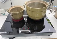 Nouveau design Table à manger avec brûleur Cuisinière à induction électrique à deux plaques 3000W double cuisinière à induction cuisinière à induction portable