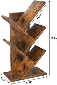 Librería Infantil de Madera MDF Marrón al por Mayor, Librería <span class=keywords><strong>Pequeña</strong></span> Tipo Árbol, Mueble de Esquina para Dormitorio, Librería de Escritorio de Madera - Product Image 4