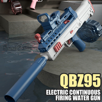 Pistolet à eau professionnel en plastique, portatif, à tir continu, jouet d'été pour enfants, pistolet à eau électrique automatique à piles