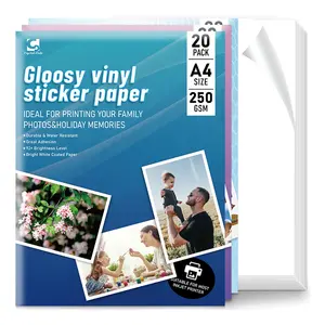 Sản phẩm mới không thấm nước nhựa minh bạch A4 giấy cho máy in phun rõ ràng giấy tờ Glossy có thể in vinyl Sticker Sheets